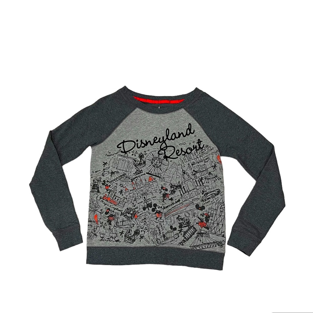 Disneyland Authentic Disney Parks Long Sleeve Gray Knit Shirt Size M